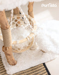 Load image into Gallery viewer, Natural Wood Hammock Cat Tree (Three-Layer) – WHITE