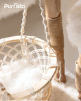 Load image into Gallery viewer, Natural Wood Hammock Cat Tree (Three-Layer) – WHITE