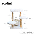 Load image into Gallery viewer, Natural Wood Hammock Cat Tree (Three-Layer) – WHITE